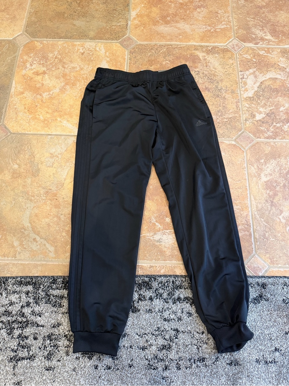 adidas Black me s Jogger Track Pants with 3-Stripes